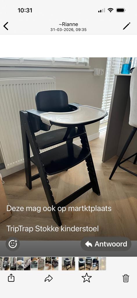 Stokke Trip trap kinderstoel, Ophalen of Verzenden, Gebruikt, Meegroeistoel