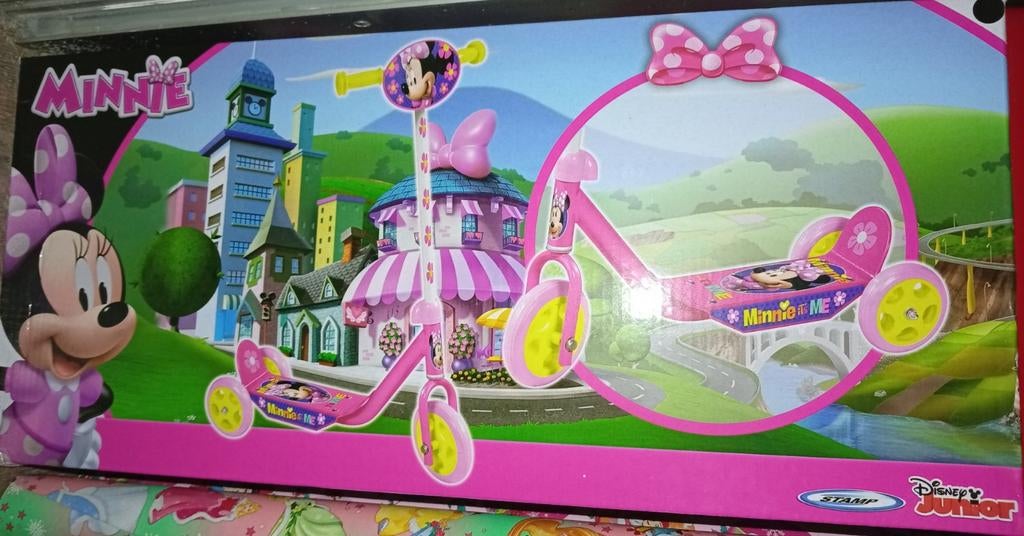 Minnie Mouse Kinderstep - Roze met 3 Wielen, Ophalen, Nieuw, Gewone step, Disney