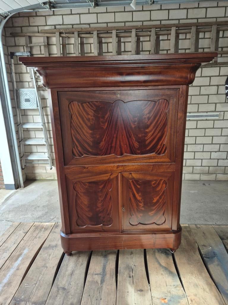 Te koop mahoniehouten secretaire / computerkast, Ophalen of Verzenden