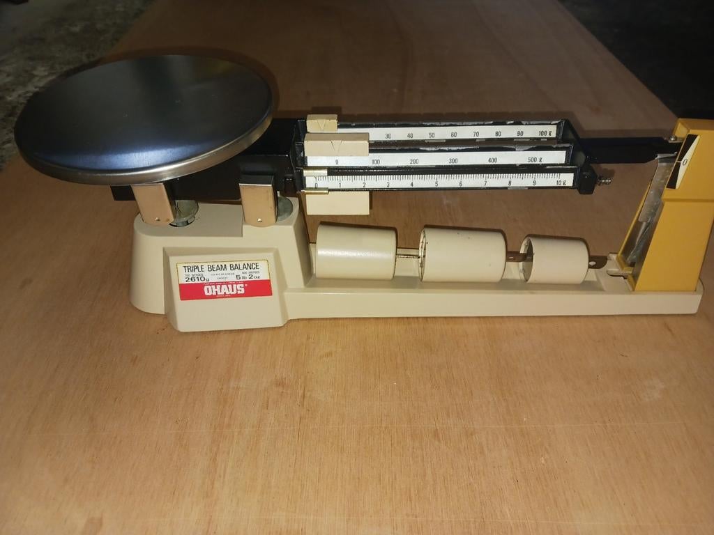 Ohaus triple beam balance, Witgoed en Apparatuur, Weegschalen, Minder dan 10 kg, Analoog, Ophalen of Verzenden, Zo goed als nieuw