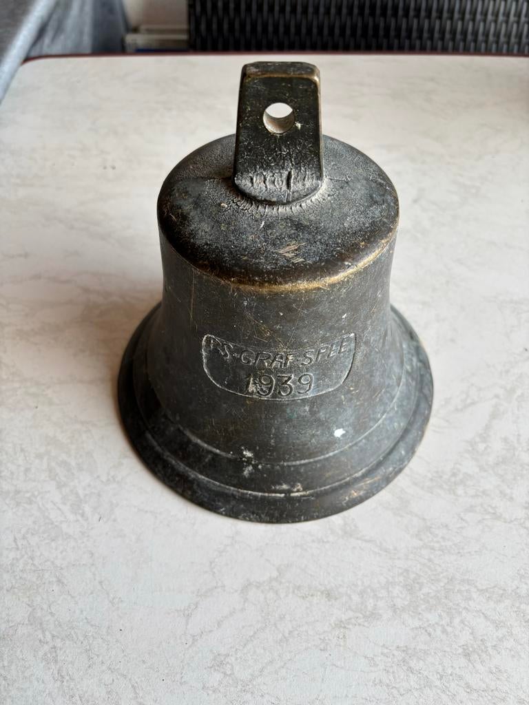 Antieke Koperen Bel - Graf Spee 1939, Ophalen of Verzenden