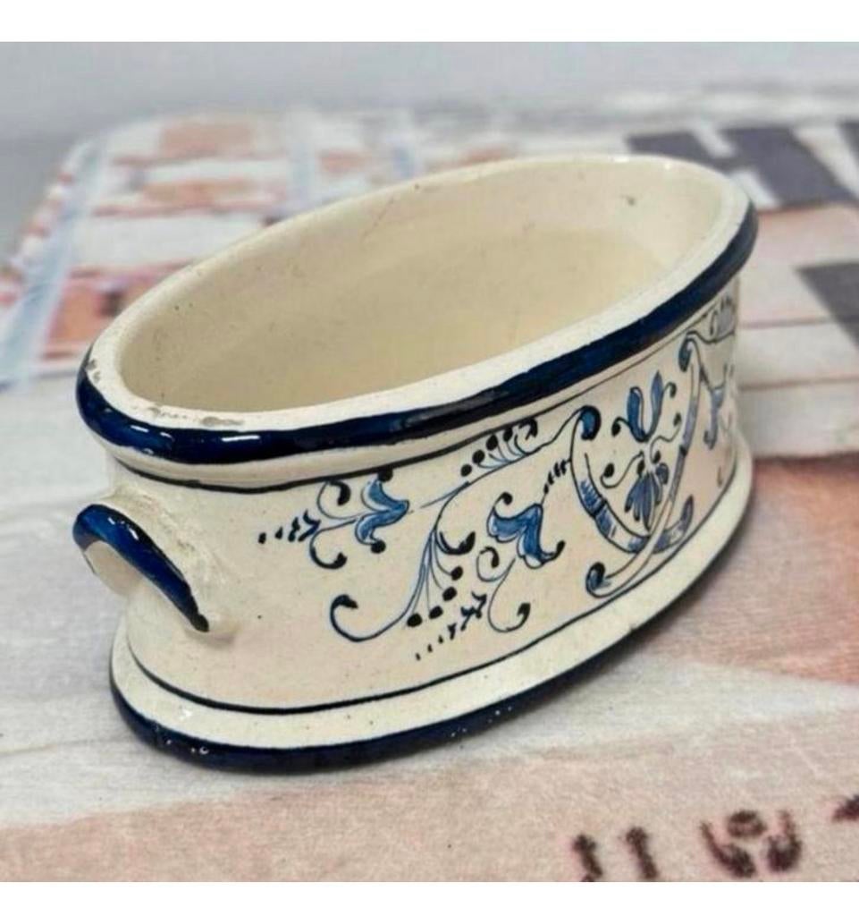 Vintage 20 x 10 CM Delftsblauw plantenbak klein delfts-blauw, Antiek en Kunst, Ophalen of Verzenden