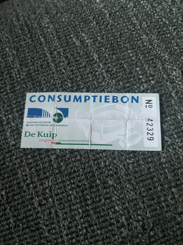 Stadion de kuip consumptiebon ticket, Ophalen of Verzenden, Buitenlandse clubs, Overige typen