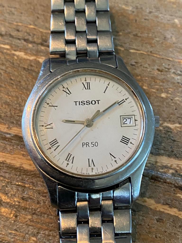 Tissot PR50 herenhorloge  met bandje, Ophalen of Verzenden, Staal, Tissot, 1960 of later