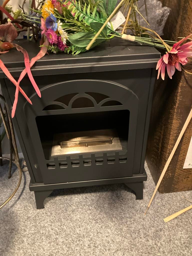 Bio ethanol kacheltje met 5,5 fles bio ethanol, Huis en Inrichting, Haarden, Ophalen, Gebruikt, Vrijstaande haard, Overige soorten