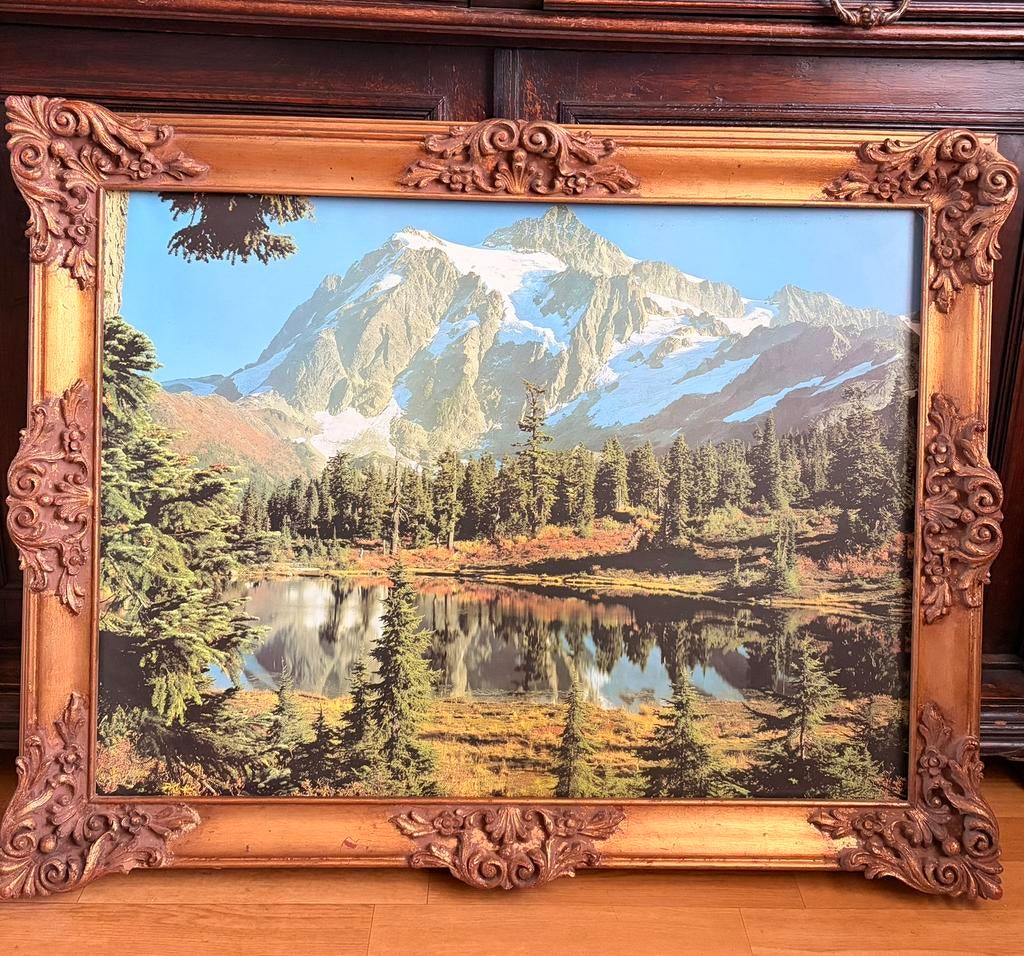 schilderij berglandschap, Antiek en Kunst, Ophalen