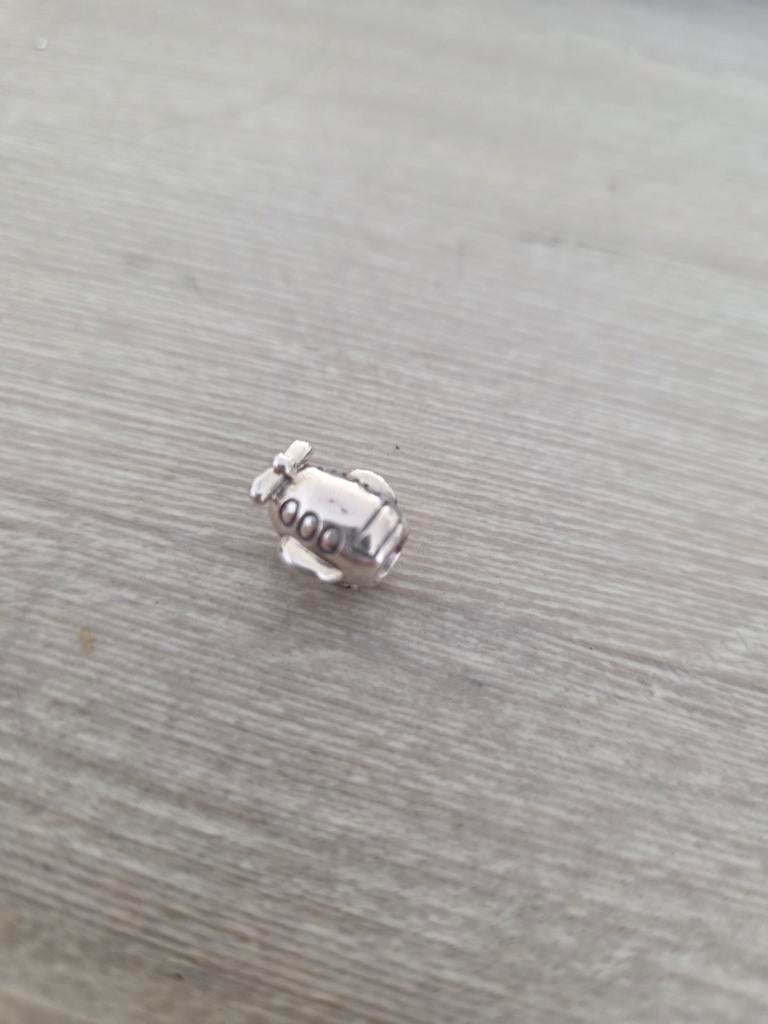 Pandorra charm vliegtuig, Ophalen of Verzenden, Nieuw, Zilver, Overige merken
