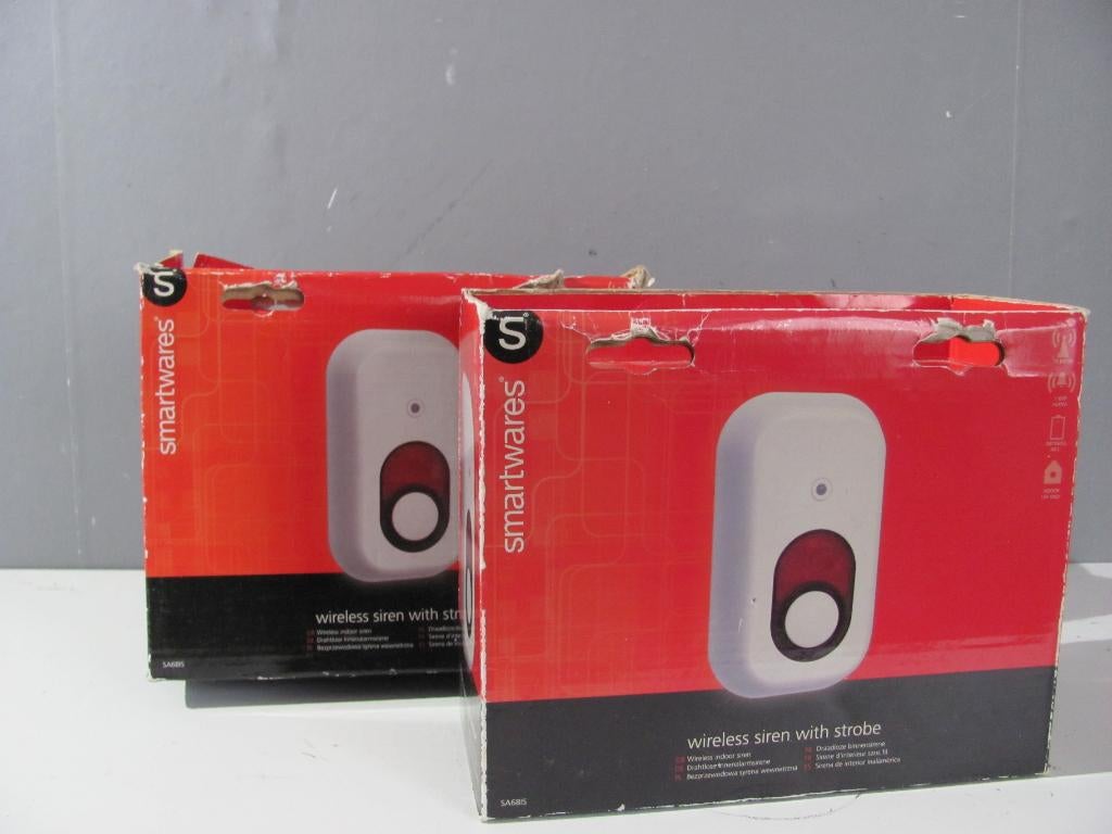 SMARTWARES draadloze sirene voor binnenshuis met strobelight, Doe-het-zelf en Verbouw, Alarmsystemen, Sirene, Ophalen of Verzenden