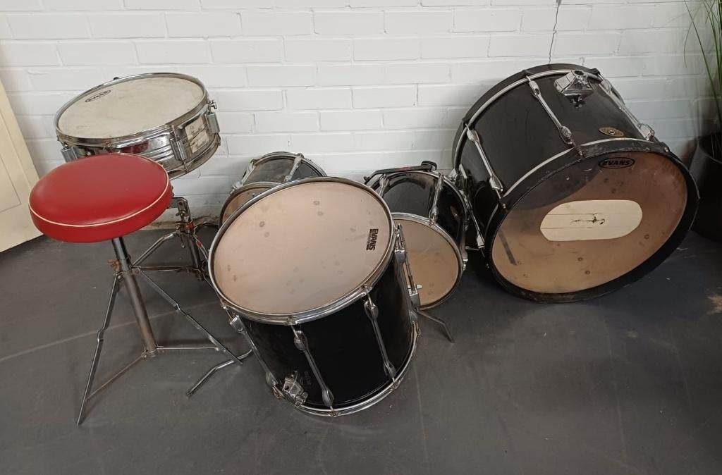 Tama / Evans drumstel, Muziek en Instrumenten, Drumstellen en Slagwerk, Ophalen, Gebruikt, Tama
