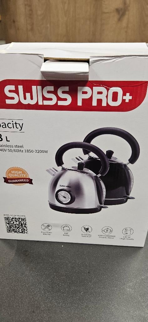 AANBIEDING! Retro waterkoker - NIEUW, 1 tot 2 liter, Ophalen of Verzenden, Nieuw, Rvs