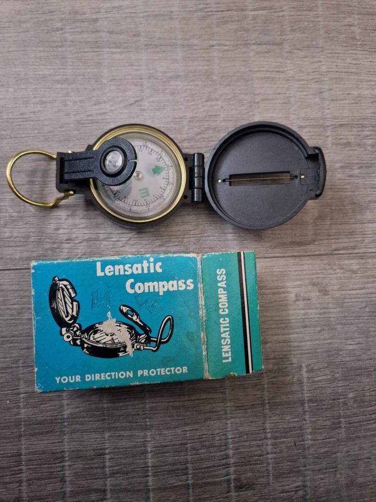 Vintage Lensatic Kompas - Model 76030 met originele doos, Ophalen of Verzenden, Zo goed als nieuw
