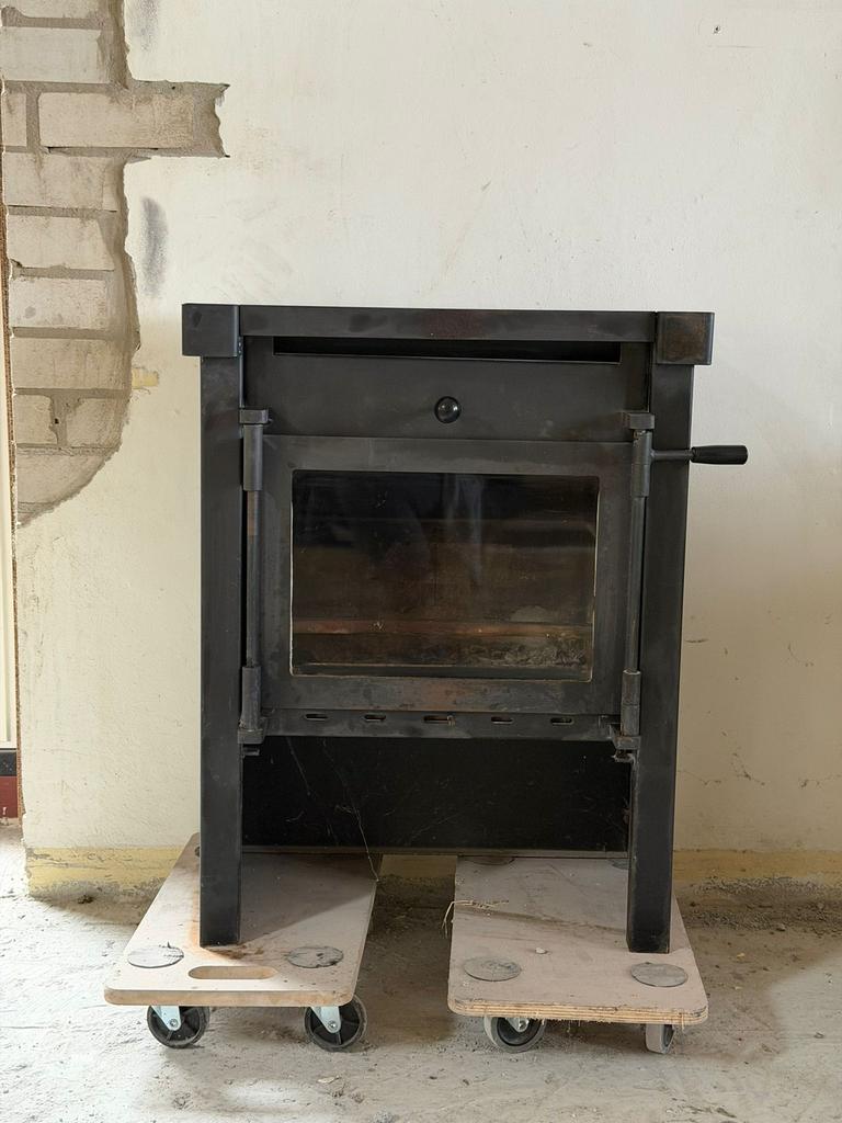 Janus houtkachel, Huis en Inrichting, Ophalen, Gebruikt, Houtkachel, Vrijstaand