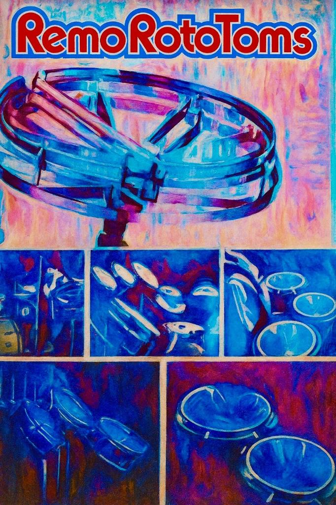 REMO ROTOTOMS Chrome, Black, White vintage/pre-owned, Gebruikt, USA, Drums of Percussie, Ophalen of Verzenden