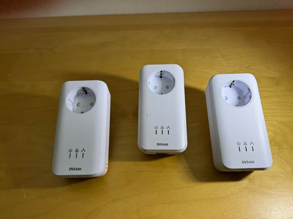 Devolo DVS 650 Powerline Adapters (3 stuks), Ophalen of Verzenden, Gebruikt