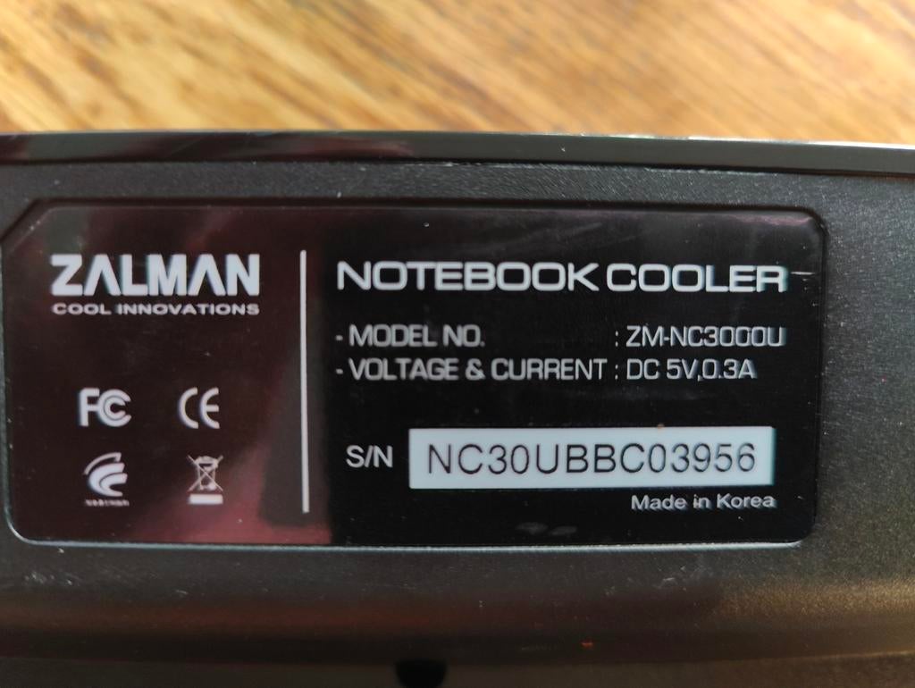 Zalman ZM-NC3000U Notebook Cooler - Goede Staat, Ophalen of Verzenden, Gebruikt, Luchtkoeling
