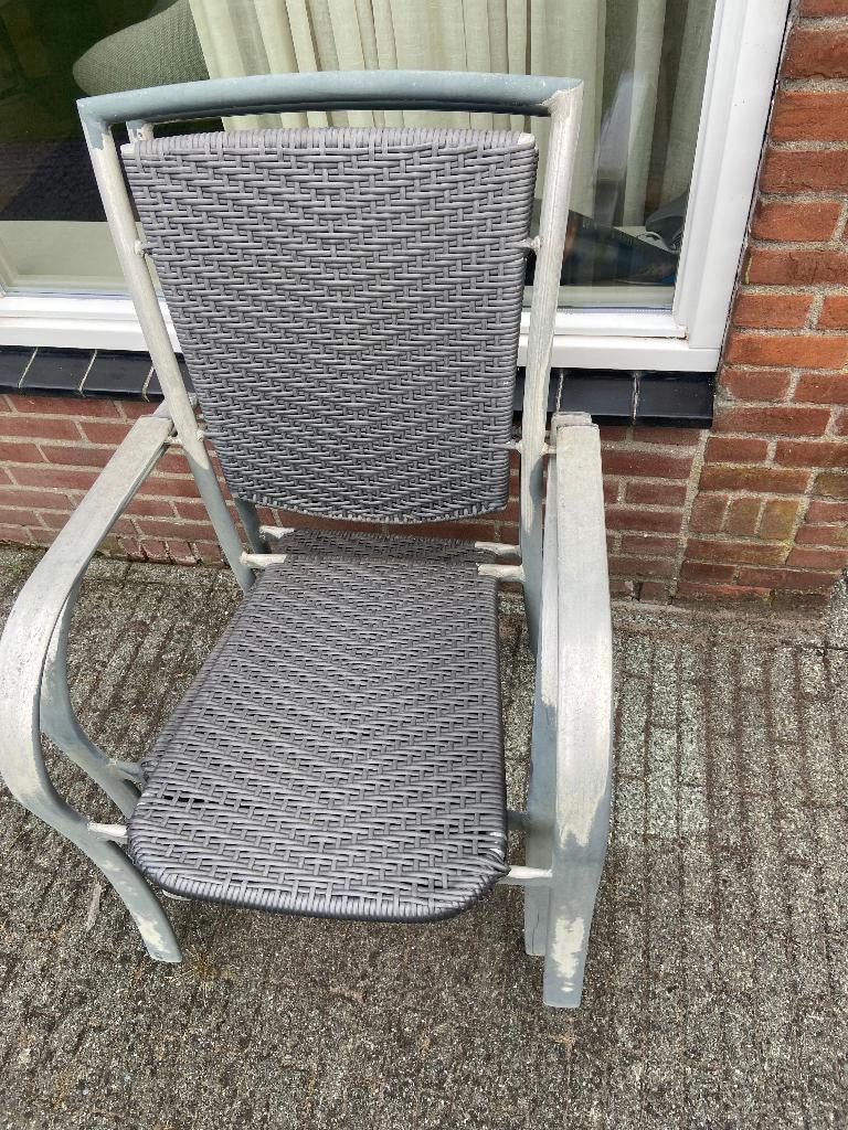 Tuinstoelen, Ophalen of Verzenden, Gebruikt, Aluminium, Stapelbaar