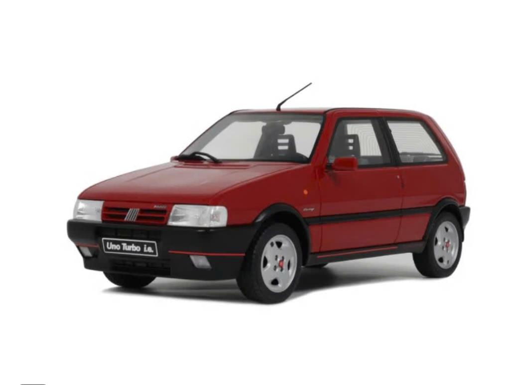 FIAT UNO TURBO IE ROOD 1990 OTTO MOBILE SCHAAL 1/18 OT487, Verzenden, Nieuw, Auto, OttOMobile