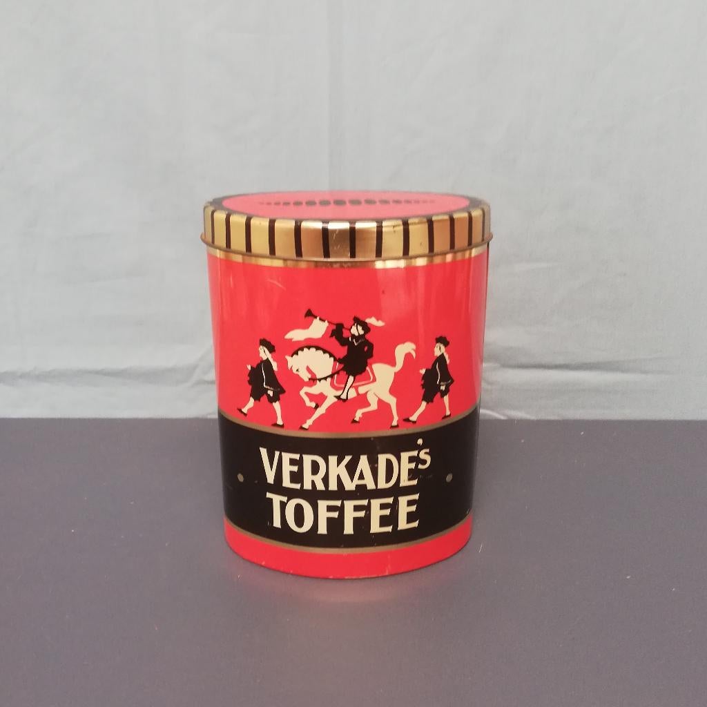 Blik Verkade’s toffee, Verzamelen, Ophalen of Verzenden, Gebruikt, Koek(jes), Verkade