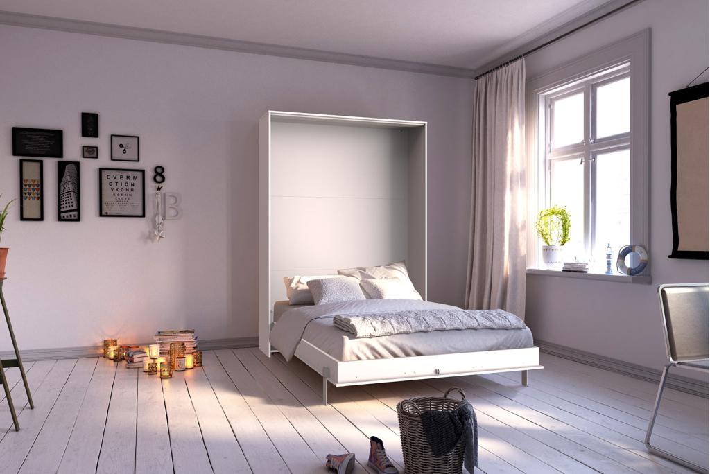 Juist opklapbed verticaal - 140x200 - Wit, Niet ingevuld, Niet ingevuld, Niet ingevuld