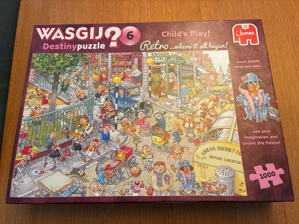 Wasgij Destiny 6 Child's Play! puzzel 1000 stukjes, Ophalen, 500 t/m 1500 stukjes, Gebruikt, Legpuzzel