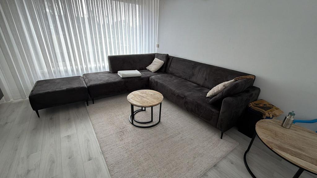 Bankstel met poef, Ophalen, Zo goed als nieuw, Kunststof