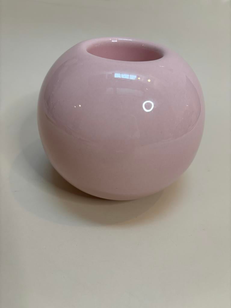 Vintage roze keramiek bol voor waxinelichtje, Antiek en Kunst, Antiek | Keramiek en Aardewerk, Ophalen of Verzenden