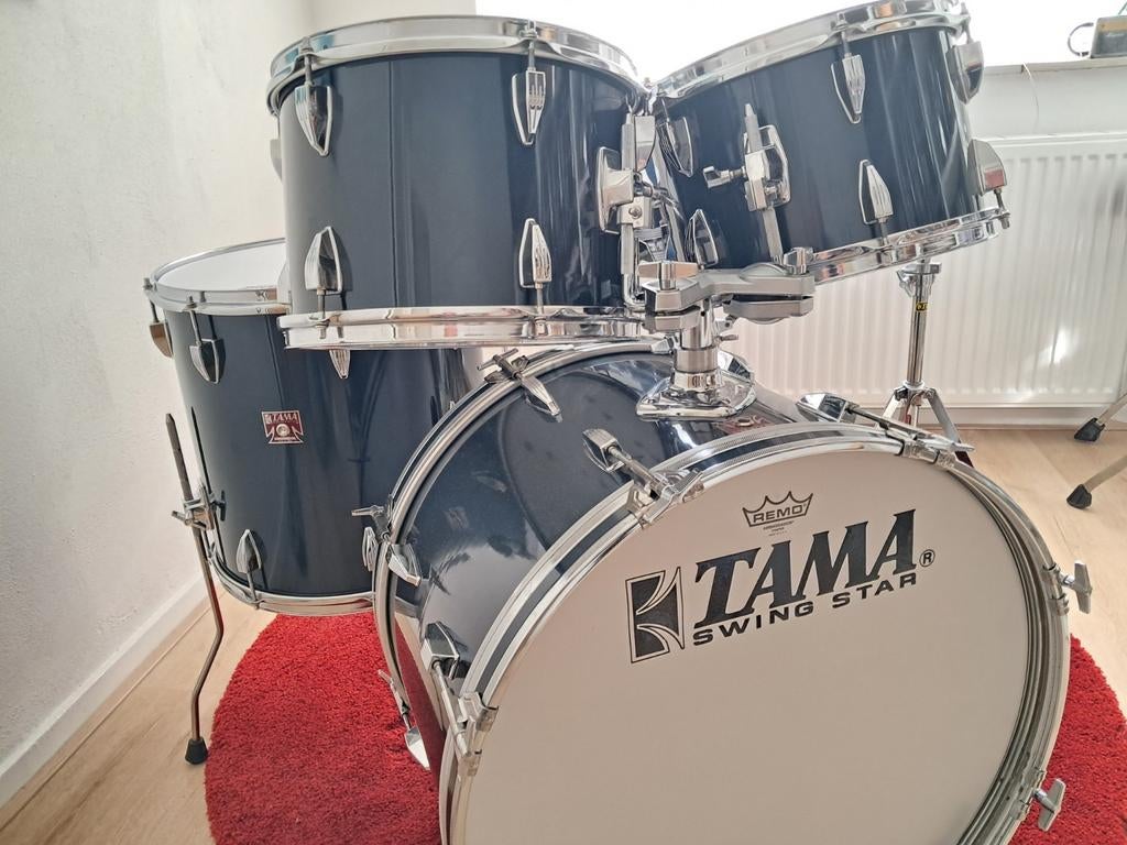 TAMA Swingstar Drumstel (MIJ) Midnight Blue, Muziek en Instrumenten, Drumstellen en Slagwerk, Ophalen, Gebruikt, Tama