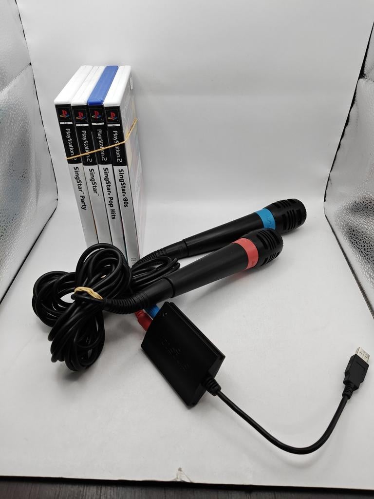 SingStar PS2 games met microfoons, Spelcomputers en Games, Muziek, ., Ophalen of Verzenden, Zo goed als nieuw