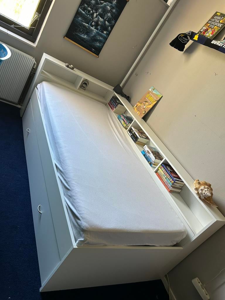 Kinderbed / Tienerbed met opbergruimte, Ophalen, Gebruikt, 100 cm of meer, Lattenbodem