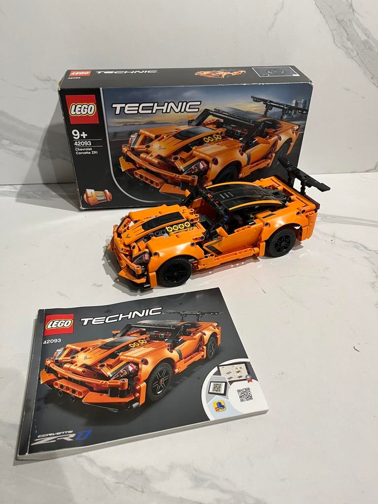 Lego technic 42093 chevrolet Corvette ZR1, Ophalen, Zo goed als nieuw, Complete set, Lego