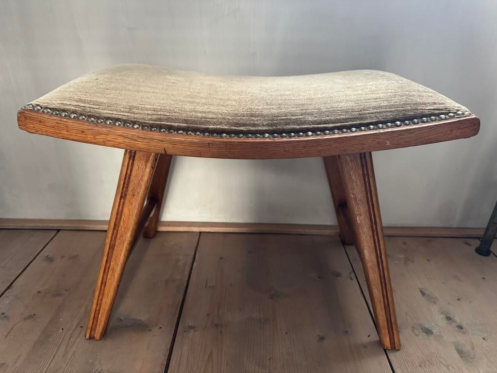 Net vintage voetenbankje krukje, Antiek en Kunst, Curiosa en Brocante, Ophalen
