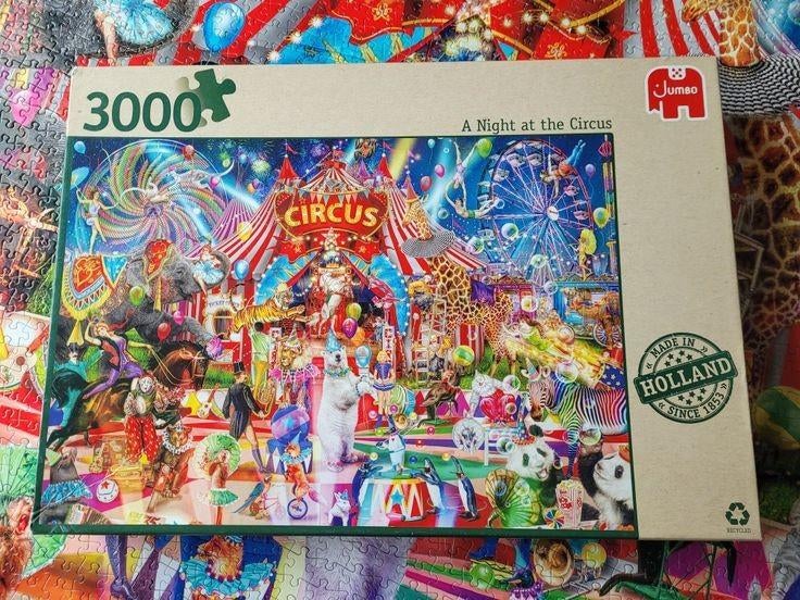 Het circus 3000 stukjes, Ophalen of Verzenden, Meer dan 1500 stukjes, Zo goed als nieuw