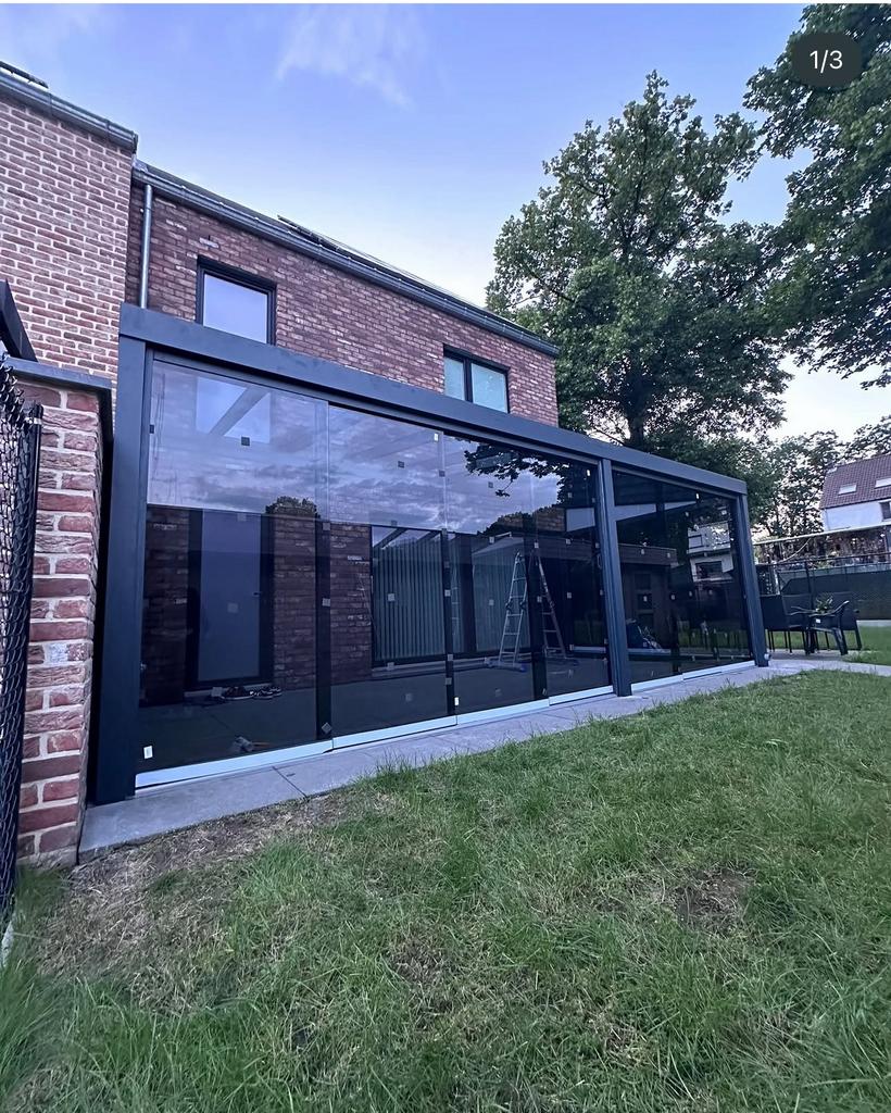 Complete Veranda 5X3 meter 4900 eu inc montage / inc btw !!, Tuin en Terras, Overkappingen, Zo goed als nieuw, Veranda, Ophalen