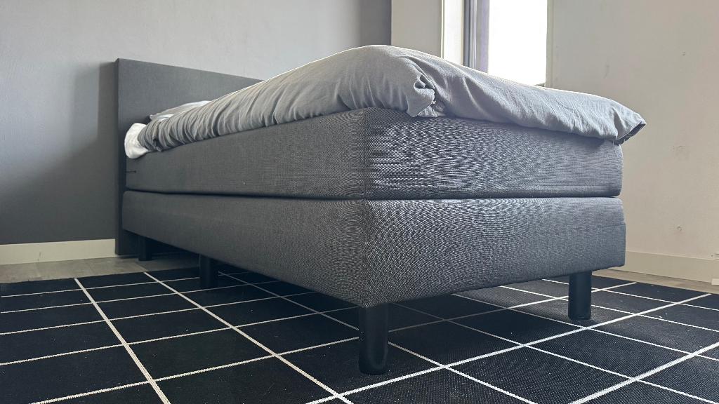 Boxcombinatie 4-delig - donkergrijs - 90x200 cm, 90 cm, Eenpersoons, Zo goed als nieuw, 200 cm