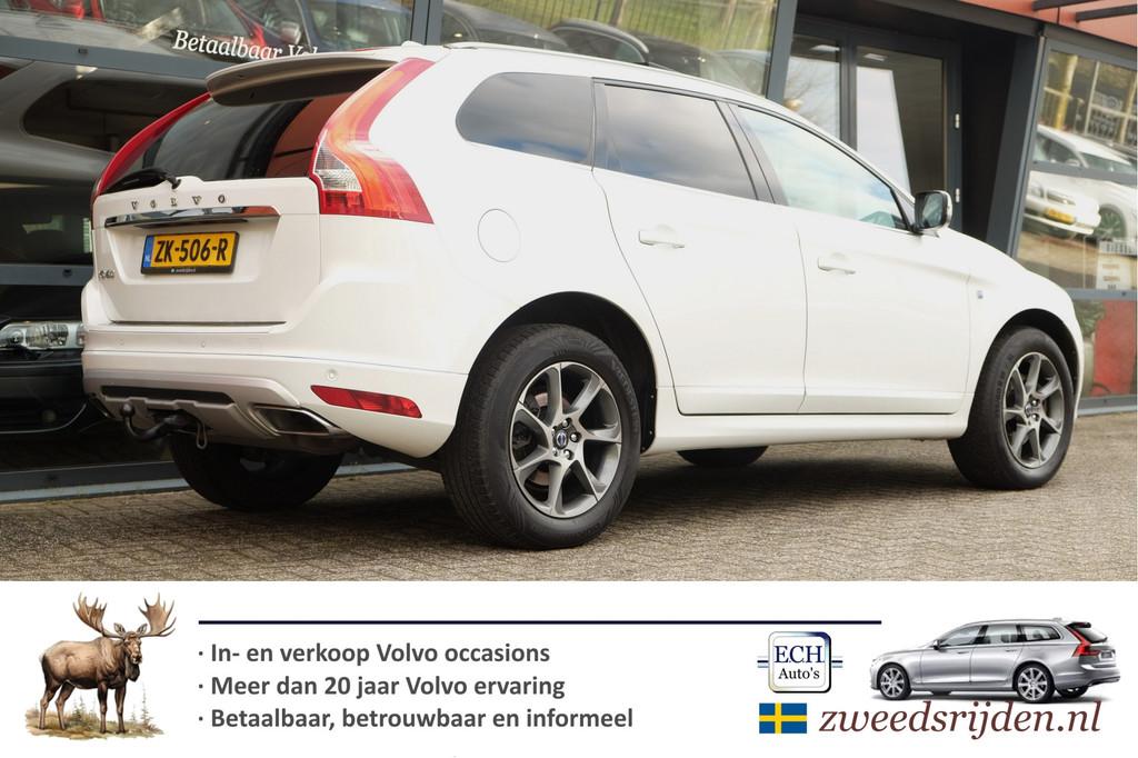 Volvo XC60 2.0 D3 150 pk Aut. Ocean Race, Panoramdak, Leer, 4 cilinders, Wit, Leder, Bedrijf