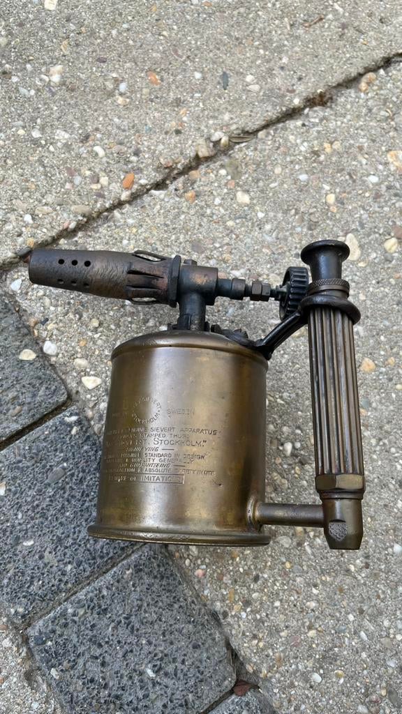 Antieke Max Sievert Stockholm Benzine Soldeerlamp, Ophalen of Verzenden