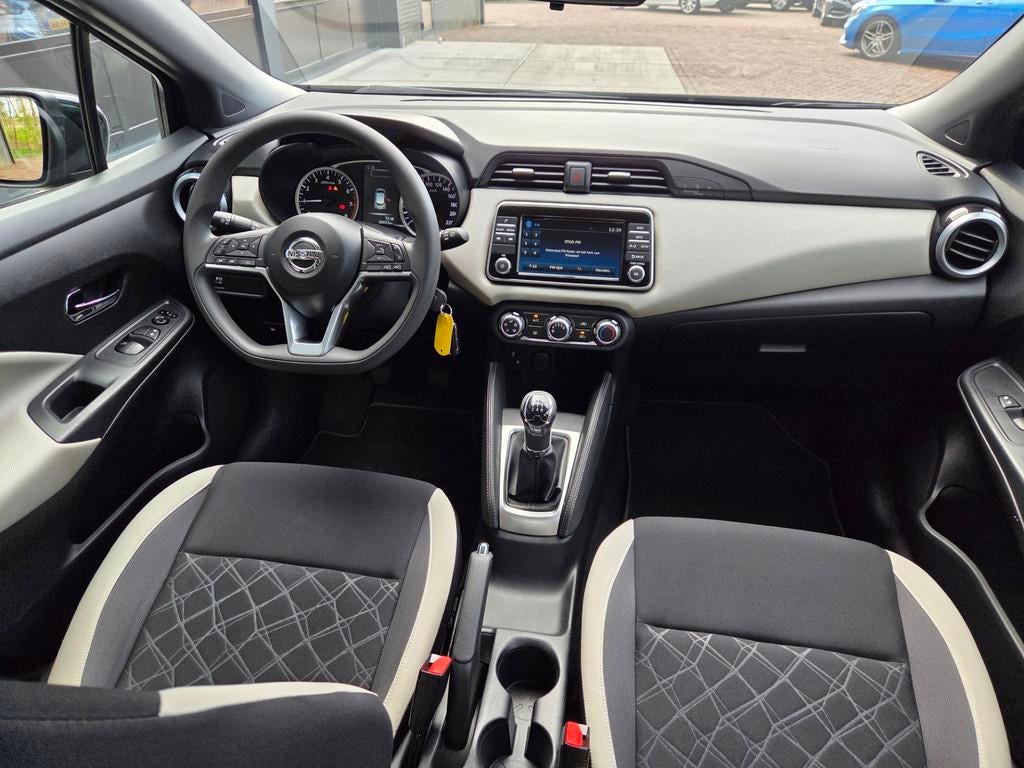 Nissan Micra 1.0L Acenta | 1e eigenaar | Navi | Airco | Crui, Stof, Gebruikt, Zwart, Origineel Nederlands