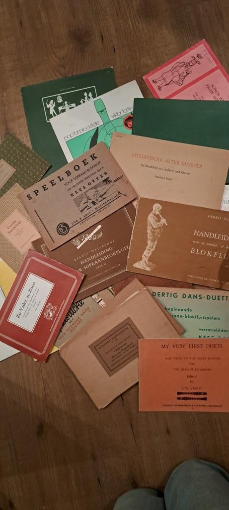 Blokfluit boekjes, tas vol, Ophalen of Verzenden