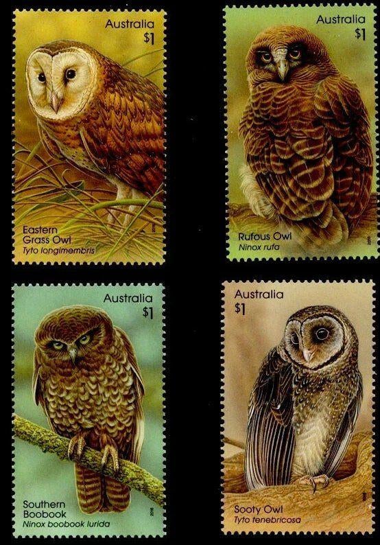 AUSTRALIË 109 - Dieren: vogels (uilen), Ophalen of Verzenden, Postfris, Dier of Natuur