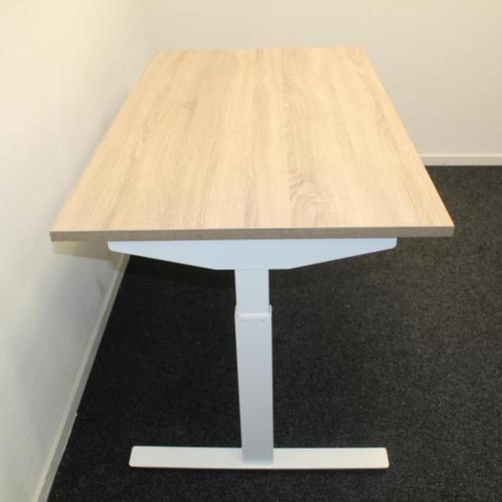 Knop inst. bureau, diverse afmetingen, NIEUW blad, wit frame, Gebruikt, -, -, In hoogte verstelbaar