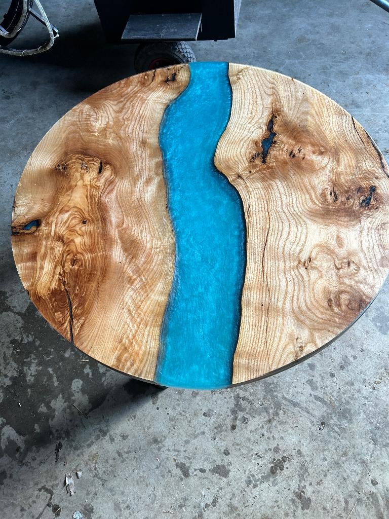 epoxy salontafel tafel Rivier nieuw, Ophalen, Nieuw, 50 tot 100 cm, Metaal