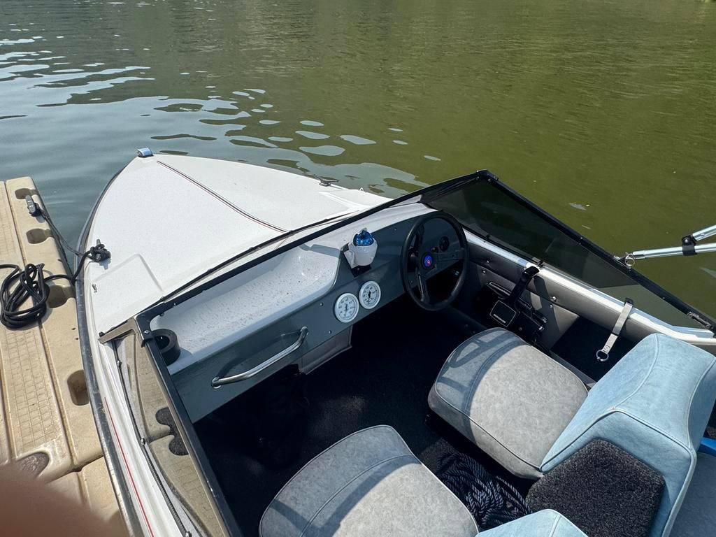 Fletcher speedboot met 50pk Mercury 2-takt en trailer, Watersport en Boten, Ophalen, Gebruikt, Minder dan 70 pk, 3 tot 6 meter