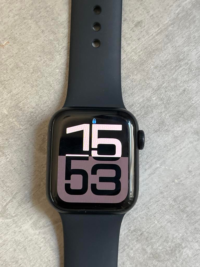 Apple Watch SE 3, Zwart, IOS, Ophalen of Verzenden, Zo goed als nieuw