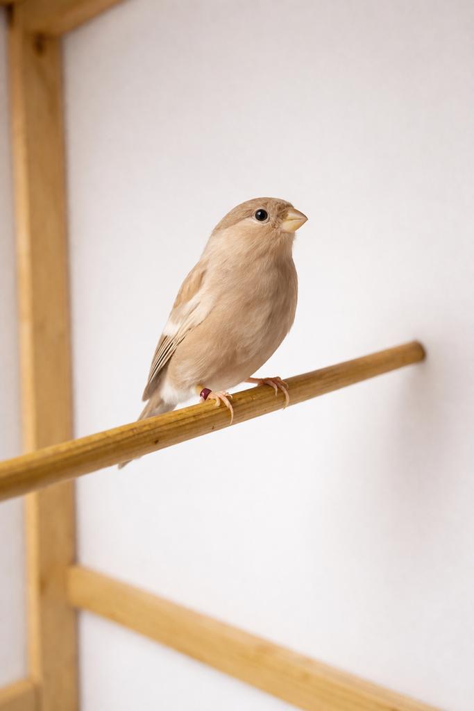 Noorse goudvink pop bruinpastel split voor geel, Dieren en Toebehoren, Vogels | Overige Vogels, Vrouwelijk, Wildzangvogel, Geringd