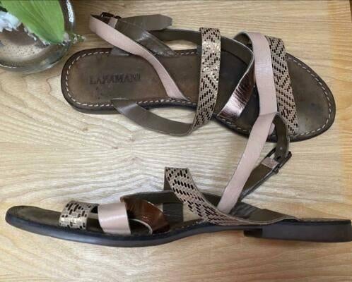 Sandalen van Lazamani/Ziengs maat 41, Overige kleuren, Zo goed als nieuw, Sandalen of Muiltjes, Ophalen of Verzenden