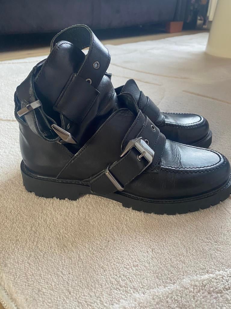 Laarsjes Manfield 38, Ophalen of Verzenden, Zo goed als nieuw, Zwart, Boots