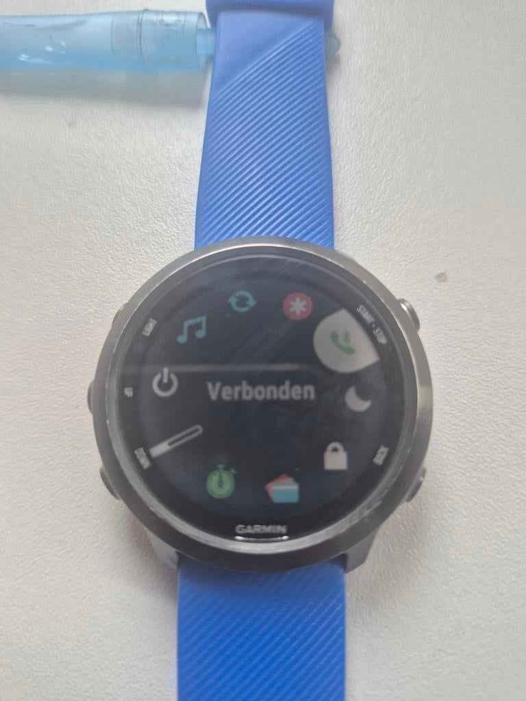 Garmin sporthorloge - Forerunner 645 music., Sieraden, Tassen en Uiterlijk, Smartwatches, Gebruikt, Android, Blauw, Afstand, Calorieverbanding