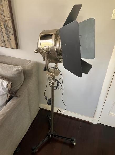 Retro Studiolamp RVS, Huis en Inrichting, Ophalen, Zo goed als nieuw, Minder dan 100 cm