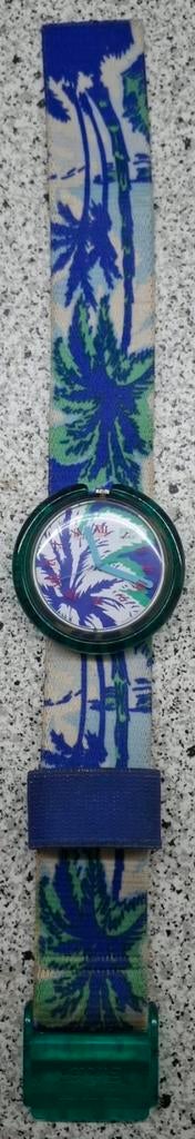 Swatch Retro horloge uit 199 groene kast, Ophalen of Verzenden, Gebruikt, Groen, Jongen of Meisje
