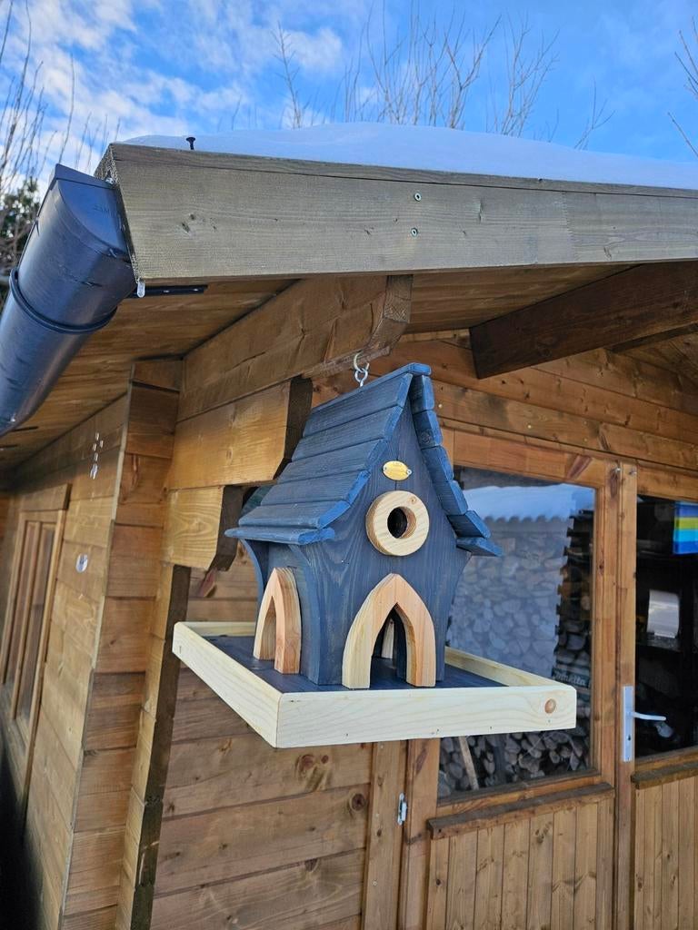 Antraciet voederhuisje voor vogels, Ophalen, Nieuw